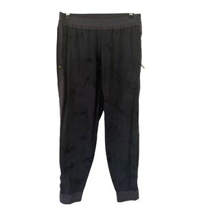 Lululemon Lab Mens Tie Dye Jogger Pants Black Gray Zipper Cuffs Size M